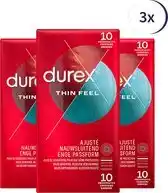 Bol.com Durex Condooms Thin Feel Close Fit 10st - 3 Stuks - Voordeelverpakking aanbieding