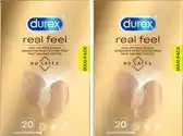 Bol.com Durex - Condooms - Nude - Latexvrij - 2x 20 stuks aanbieding