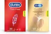 Bol.com Durex - 40 Condooms - Thin Feel 20 stuks - Nude No Latex 20 stuks - Voordeelverpakking aanbieding