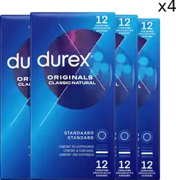 Bol.com Durex Condooms Classic Natural 12st x4 aanbieding