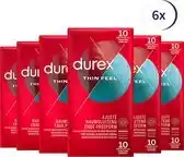 Bol.com Durex Condooms Thin Feel Close Fit 10st - 6 Stuks - Voordeelverpakking aanbieding