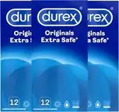 Bol.com Durex Originals Condooms Extra Safe - 3x 12 stuks aanbieding