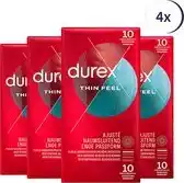Bol.com Durex Condooms Thin Feel Close Fit 10st - 4 Stuks - Voordeelverpakking aanbieding