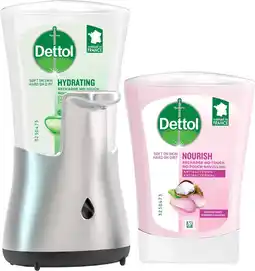 Bol.com Dettol - Automatische Zeepdispenser No Touch &1x250ml Handzeep No Touch Navulling - Sheabutter aanbieding