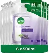 Bol.com Dettol - Handzeep - Antibacterieel - Navulling Relaxing Lavender - 6x 500ML - Voordeelverpakking aanbieding