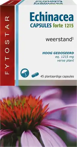 Bol.com Fytostar Echinacea Forte - Supplement - Weerstand - Met Echinacea - 45 Plantaardige capsules aanbieding