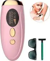 Bol.com IPL Laser Ontharingsapparaat - Incl. beschermingsbril & Scheermes - 5 Standen - Roze aanbieding