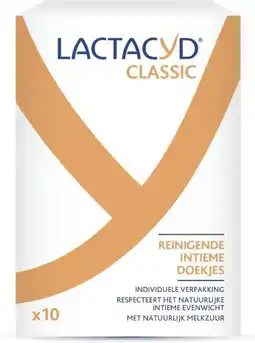 Bol.com Lactacyd Classic - Intieme Doekjes - Reinigend - Met Natuurlijk Melkzuur - 10 Doekjes aanbieding