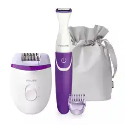 Bol.com Philips Satinelle Essential Compacte epilator met snoer BRP505/00 en bikinitrimmer aanbieding