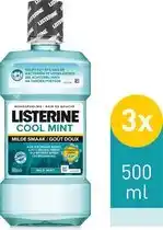 Bol.com Listerine Cool Mint Mild - Mondspoeling - 3x500ml aanbieding