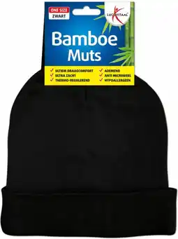 Bol.com Lucovitaal Muts Bamboe Zwart aanbieding