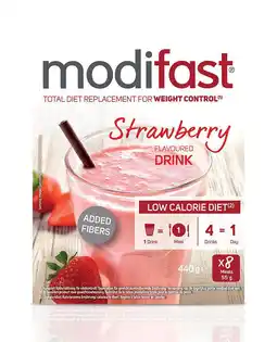 Bol.com Modifast Intensive Milkshake aardbei LCD 8X55G aanbieding