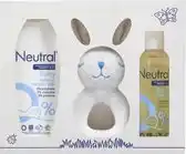 Bol.com Neutral Cadeaupakket 3-delig - Huidolie. Bad- en Wasgel en Jollein Rammelaar Cadeaupakket aanbieding