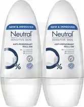 Bol.com Neutral - Deodorant - Roller - Sensitive Skin - 50ml x 2 aanbieding