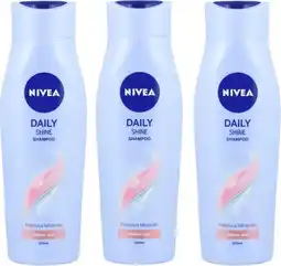 Bol.com NIVEA Diamond Gloss Shampoo - Voor pluizig haar - Met Rozenolie - Voordeelverpakking 3 x 250 ml aanbieding