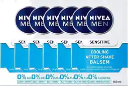 Bol.com NIVEA Men Aftershave Balsem Sensitive Cooling - 6 x 100 ml - Voordeelverpakking aanbieding