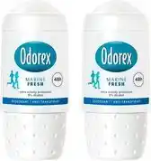 Bol.com Odorex Deo Roller - Marine Fresh 2 x 50 ml aanbieding