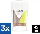 Bol.com Rexona Maximum Protection Stress Control Dry Deodorant - 45 ml - Voordeelverpakking 3 stuks aanbieding