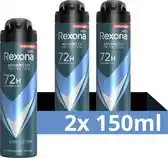 Bol.com Rexona Men Advanced Protection Anti-Transpirant Spray - Cobalt Dry - 2 x 150 ml - Voordeelverpakking aanbieding