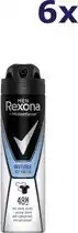 Bol.com Rexona Men Invisible Ice Antitranspirant Spray - 6 x 150 ml - Voordeelverpakking aanbieding
