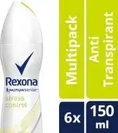 Bol.com Rexona Women Stress Control - 6 x 150 ml - Deodorant Spray aanbieding