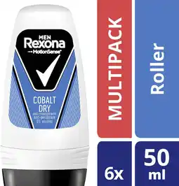 Bol.com Rexona Deodorant Roller Dry Cobalt - 6 x 50 ml - Voordeelverpakking aanbieding