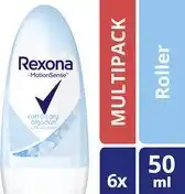 Bol.com Rexona Dry Cotton Deodorant Roller - 6 x 50 ml - Voordeelverpakking aanbieding
