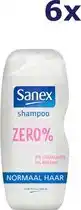 Bol.com Sanex Zero% - Shampoo - Normaal haar - 6 x 250 ml - Voordeelverpakking aanbieding