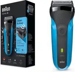 Bol.com Braun Series 3 310s oplaadbaar Wet&Dry elektrisch scheerapparaat, blauw aanbieding