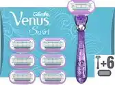 Bol.com Gillette Venus Deluxe Smooth Swirl Scheersysteem Voor Vrouwen + 5 Scheermesjes aanbieding