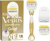 Bol.com Gillette Venus ComfortGlide Coconut - 1 Handvat + 2 Scheermesjes + Douchehanger aanbieding