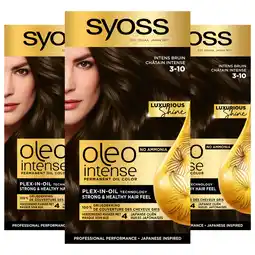 Bol.com Syoss Oleo Intense - Haarverf - 3-10 - Intens Bruin - 115ml x 3 aanbieding