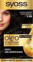 Bol.com Syoss Oleo Intense 1-10 Intens zwart - 3 st - voordeelverpakking aanbieding