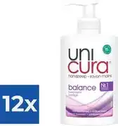 Bol.com Unicura Vloeibare Handzeep Anti Bacterieel Balans 250ml - Voordeelverpakking 12 stuks aanbieding