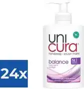 Bol.com Unicura Vloeibare Handzeep Anti Bacterieel Balans 250ml - Voordeelverpakking 24 stuks aanbieding
