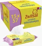Bol.com Zwitsal Billendoekjes - Sensitive - 855 doekjes (15x57) - Voordeelverpakking aanbieding