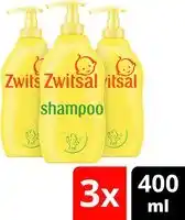 Bol.com Zwitsal Baby Shampoo - 3 x 400 ml - Voordeelverpakking aanbieding