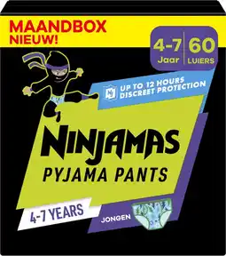 Bol.com Pampers Ninjamas - Pyjama Pants Nacht - Jongen - 4/7 jaar - Maandbox - 60 luierbroekjes aanbieding