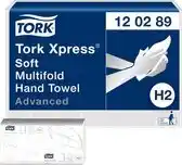 Bol.com Tork Xpress Multifold papieren handdoeken Advanced H2, zacht, groot, 2-laags, wit (120289) aanbieding