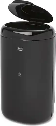 Bol.com Tork afvalbak 5 liter met deksel, zwart, plastic (564008) aanbieding