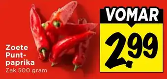Vomar Voordeelmarkt Zoete Puntpaprika aanbieding