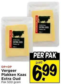 Vomar Voordeelmarkt Vergeer Plakken Kaas Extra Oud aanbieding