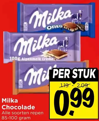 Vomar Voordeelmarkt Milka Chocolade aanbieding