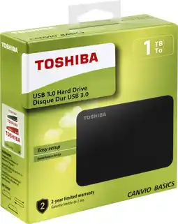 Bol.com Toshiba Canvio Basics 1TB - Externe harde schijf / Zwart aanbieding