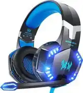 Bol.com KOTION EACH G2000 Gaming Headset - Zwart/Blauw - Geschikt voor PS5, Xbox Series X, Windows & Switch aanbieding