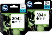 Coolblue HP 304XL Cartridges Zwart Duo Pack aanbieding