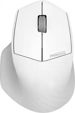 Bol.com Focus Draadloze Muis - Bluetooth Muis - Oplaadbare Computermuis - Draadloos met Stille Klik - Wit aanbieding