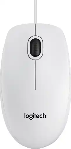 Bol.com Logitech B100 - Muis - Wit aanbieding