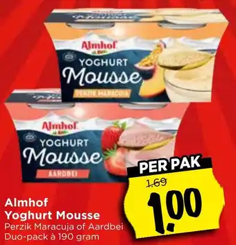Vomar Voordeelmarkt Almhof Yoghurt Mousse aanbieding