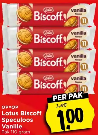 Vomar Voordeelmarkt Lotus Biscoff Speculoos Vanille aanbieding